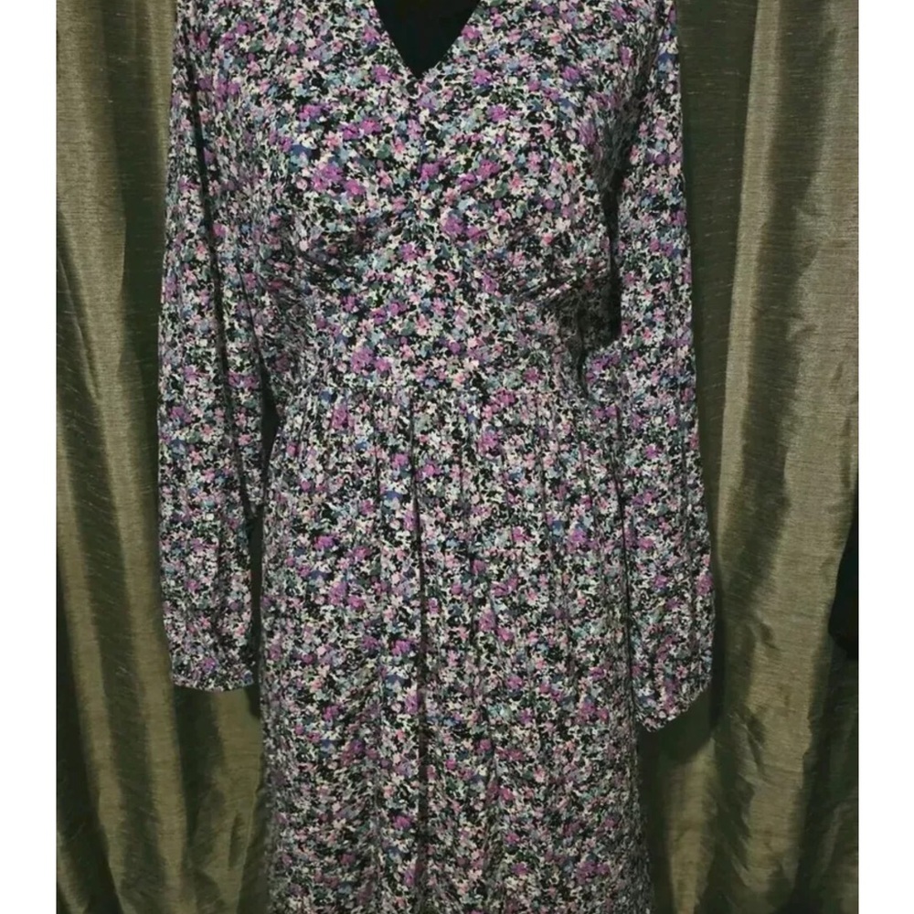 Floral Print Long Sleeve Dress